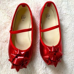 Baby Gap Red Party Shoes With Bow